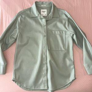 Abercrombie Sage Green Button-Up Shirt